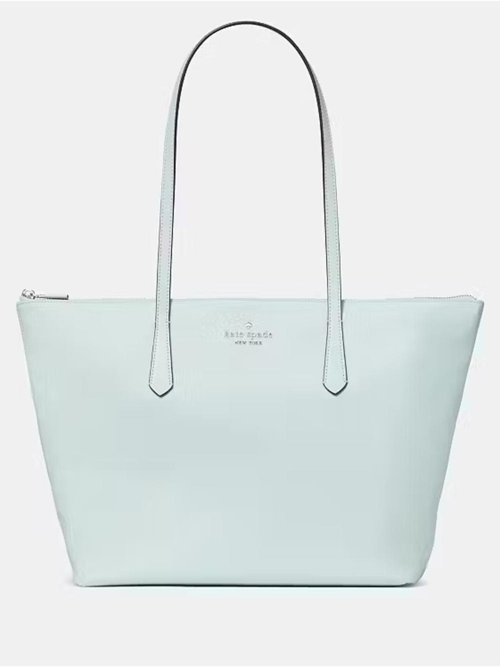 ♠️Kate Spade New York Kitt Ksnyl Nylon Medium Tote Bag, Crisp Sky Blue NEW NWT